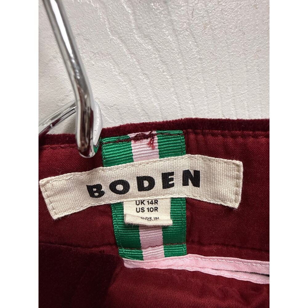 Boden Womens Red Velvet Marylebone Matching Suit Set Size 10 Holiday Preppy - Picture 9 of 10
